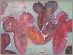 043 Stedm�dre - Akvarel p� papir 19 x 27 cm - Alettes Maleri (akvarel og akryl)