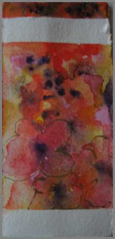 154 Bogm�rke 4 - Akvarel p� papir 17 x 8 cm - Alettes Maleri (akvarel og akryl)