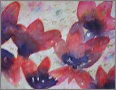 156 G og L 2 - Akvarel p� papir 18 x 20 cm - Alettes Maleri (akvarel og akryl)