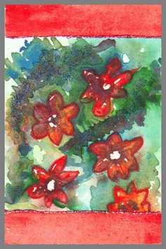 172 Art money 2007-010 - Akvarel p� papir 18 x 12 cm - Alettes Maleri (akvarel og akryl)
