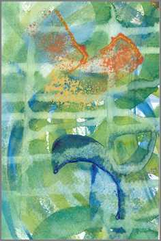 256 Art-money 2009-17 - Akvarel p� papir 18 x 12 cm - Alettes Maleri (akvarel og akryl)