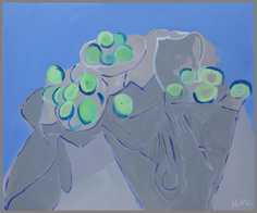 281 C�zanne set i nordisk lys - Akryl p� l�rred 80 x 100 cm - Alettes Maleri (akvarel og akryl)