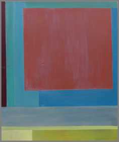 284 Farvernes rum - Akryl p� l�rred 100 x 80 cm - Alettes Maleri (akvarel og akryl)